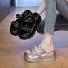 Thick-soled Non-slip Slippers Women's Summer New Comfortable and Versatile Height-increasing Sandals with One Word To Wear Women's Slippers