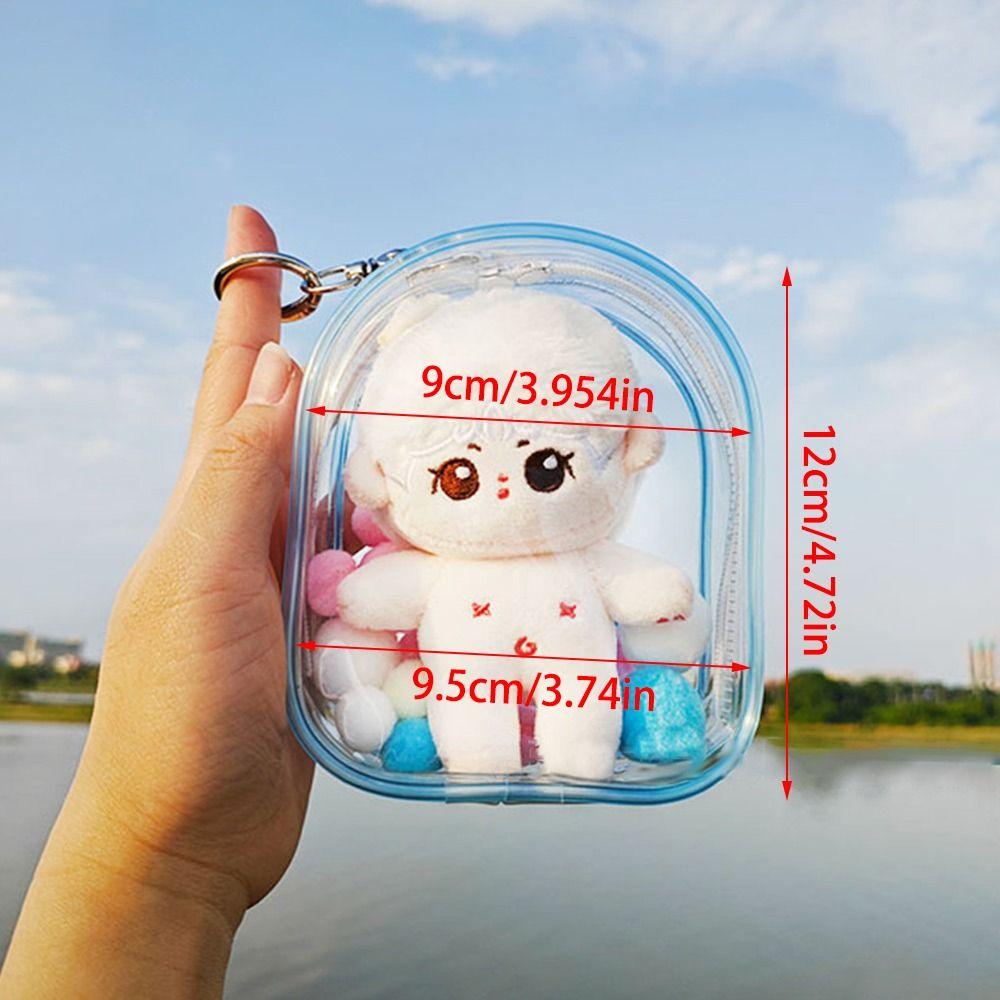 Clear Transparent Storage Case 10cm Doll Doll Display Box Gift Outdoor Bag 10cm Cotton Doll