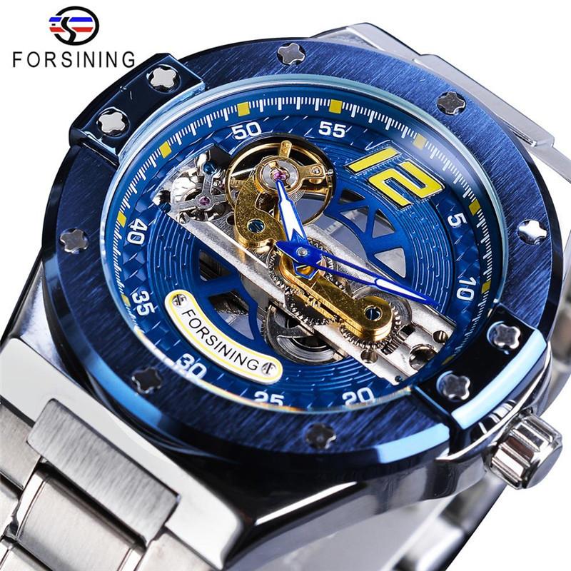 Forsining Men's Fashion Casual Waterproof Tourbillon Mechanical Watch