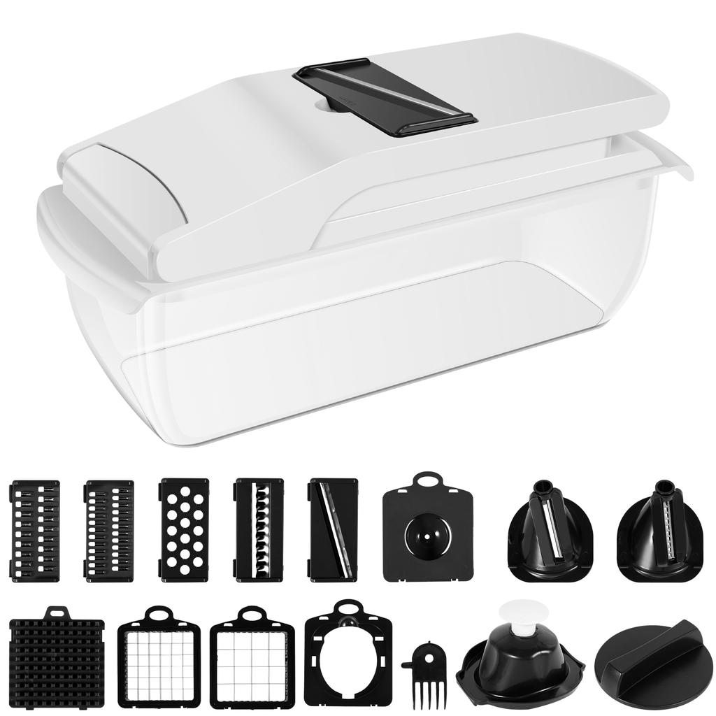 Vegetable Chopper with 2.5L Container Multifunctional Food Chopper Efficient Veggie Cutter for Salad Potato Carrot Food Chopper