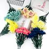 7 Heads Artificial Dahlia Flowers Bouquet Fake Silk Wedding Centerpiece for Table Decor Home Office Party Decoration Faux Flower
