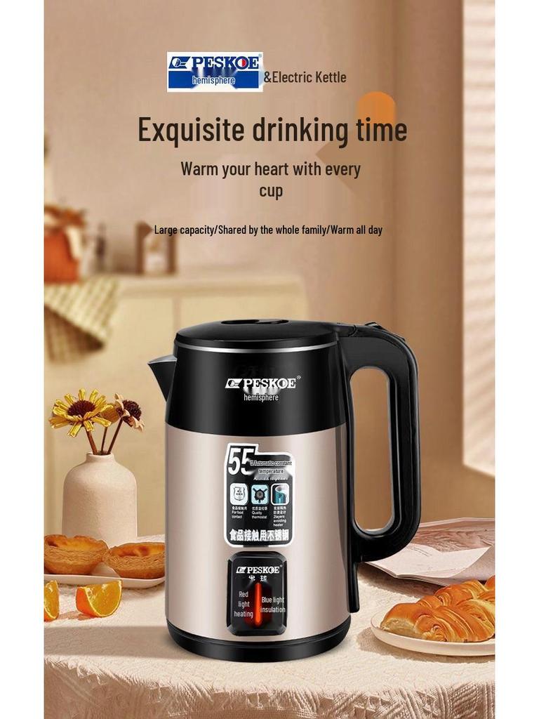 3.0L Electric Kettle: Large Capacity, Auto Temperature, Durable, Ideal for Dorms and Homes