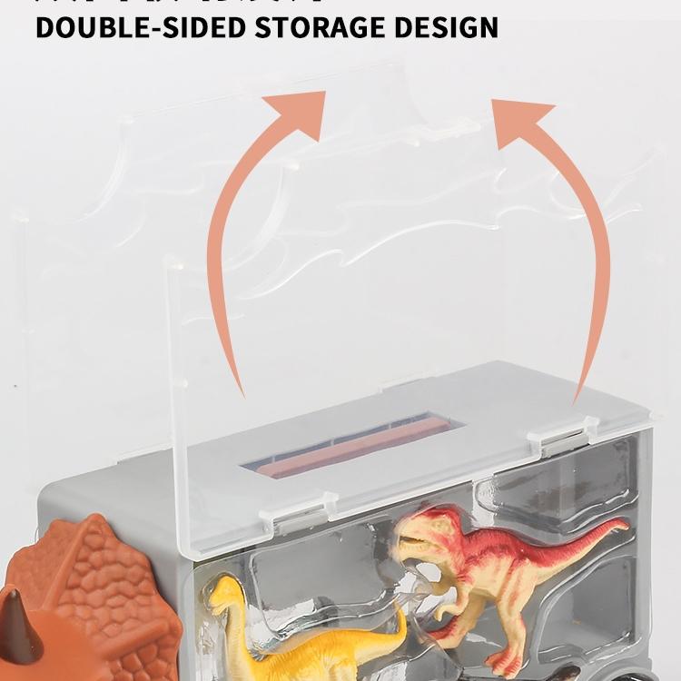 Children's Toy Trailer Container Truck Dinosaur Storage and Transportation Vehicle Combination Set Dinosaur Car Kindergarten Model Toy