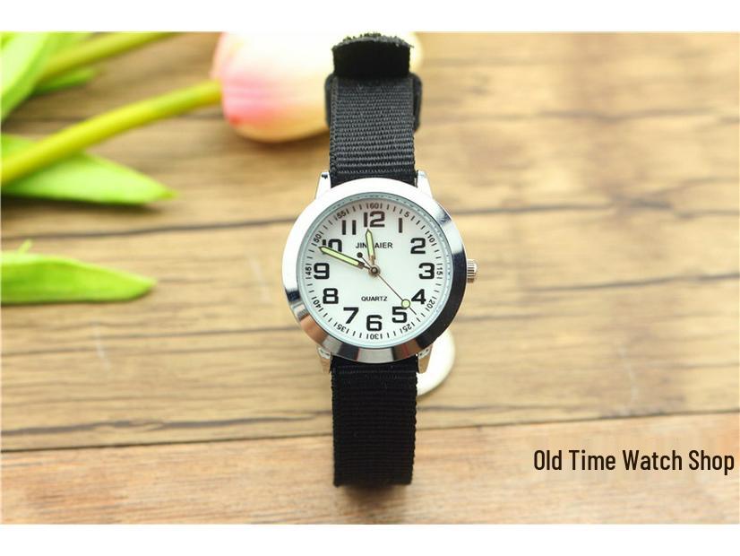 Детские повседневные спортивные цифровые кварцевые часы со светящимися стрелками и нейлоновым ремешком