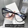 Stylish Cat Eye Design Frame Optical Spectacles Eyewear Fashion Anti-blue Light Glasses Women Men Computer Eyeglasses