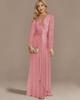 Spring Solid Color Sequin Long-Sleeve Evening Dress - 5 Colors