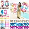 16 32 Inch Big Foil Helium Number Balloon 0-9 Figures Birthday Party Decorations Kid Wedding Balloon