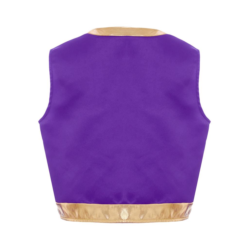 Boys Girls No-Button Toad Vest Kid Arabian Sleeveless Waistcoat Party Costume Vests