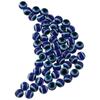 150pcs Resin Eye Shape Beads Blue Loose Beads Bright Colors Blue Resin Beads  DIY Jewelry Making