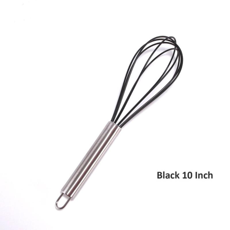 1PC Manual Egg Beater High Quality Stainless Steel Silicone Balloon Whisk Cream Mixer Milk Shake Mixing Stiring Tools 8/10/12 Inch