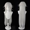 Professional Anime Kuroshitsuji Black Butler Undertaker Under Taker Long Straight Silver Heat Resistant Hair Wigs + Wig Cap