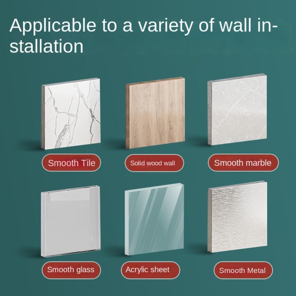 New Unique Horizontal Setting Suction Cup Handheld Shower Head Holder Large Shower Head Supports Relocatable Wall Mounted