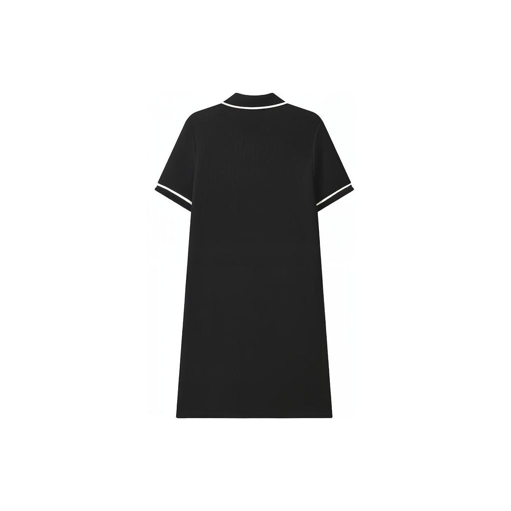 New FILA Short Sleeved Dress Women's Jet Black F51W328301FBK