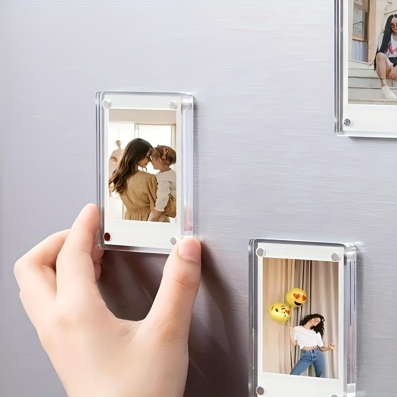 1pcs 3-Inch Photo Frame Magnetic Acrylic Refrigerator Picture Frame Multi-Purpose Magnetic Picture Frame for Photo Paper
