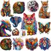 Interesting Colorful Cat - Wooden Puzzle - Challenge Your Brain - Perfect For Birthdays And Holidays - Colorfulchristmas Gifts