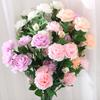 Simulated Flower Silk Peony Realistic Fake Flowers Artificial Flower Stems Decorative Silk