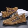 2025 Summer Men's Shoes New Fly-woven Casual Shoes Men's Large Size Foot Mesh Shoes Men's Breathable Thick-soled Shoes