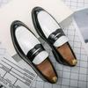 Men Fashion Black White Loafers Gentleman Business Shoes SlipOn Party Shoes Office Shoes Wedding Groom Dress Shoes Brands Social