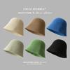 Basin Hat Temperament Girls Solid Color Woven Fisherman Hat Korean Style Wide Brim Face Revealing Small Table Lamp Hat
