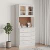 VidaXL Buffet ALTA White 77x35x165 Cm Solid Pine Wood 3187780