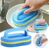Sponge Cleaning Brush With Handle Bathtub Tile Scrub Brush Kitchen Bathroom Cleaning Sponge Brush Household Cleaning Supplies