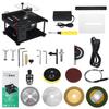 200W 110mm Precision Table Saw Mini Bench Saw Set DIY Woodworking Hobby Model Crafts Cutting Tool Circular Saw Blade Angle Ruler
