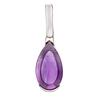 [Q9285] - Silver Pendant 'Meghan' Amethyst Silver (rhodium-plated) - 13x7 Mm