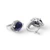 3.26C Natural Blue Sapphire Gemstone Vintage Stud Earrings 925 Sterling Silver Fine Jewelry for Women Drop Shipping
