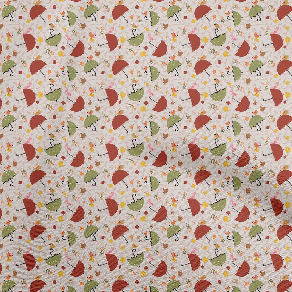 oneOone Cotton Poplin Beige Fabric Autumn Craft Projects Decor Fabric Printed By The Yard 42 Inch