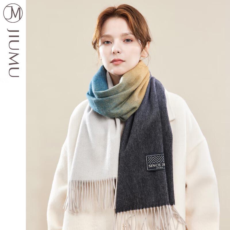 JIUMU WR038 Cashmere Blend Gradient Scarf