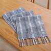 Hand Woven Solid Color Lace Table Runner with Fringe for Farmhouse Christmas Dining Table Decor