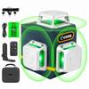 CIGMAN CM-701 3x360° Self Leveling Laser Level, 100ft 3D Green Cross Line, Rechargeable Battery, Remote Control - EU Plug
