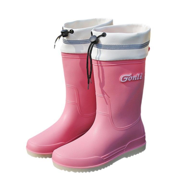 Women's Medium Tube Adult Fashion Non-slip Rain Boots