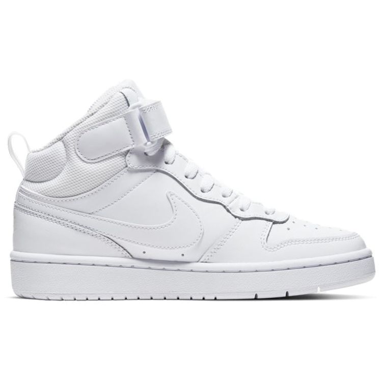 Nike Court Borough Mid 2 GS Triple White Kids Sneakers CD7782-100