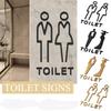 Acrylic Wc Signage Black WC Plaque Orientation Sign Men Women Toilet Signs Door Plates