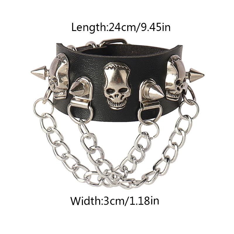 Women/Men Men Women Leather Wristband Men Women Gift Punk Style Leather Bracelet Cosplay Jewelry