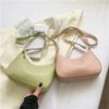 New Women's Retro Solid Color Fashion Plutonium Leather Shoulder Armpit Bag Casual Female Hobo Bags