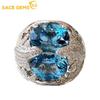 Classic Copper Alloy Zircon Ring Ladies Jewelry Wedding Promise Party Gift