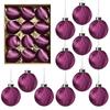 12Pcs/Set 6CM Velvet Christmas Ball Ornament Shatterproof Plastic Reusable Holiday Xmas