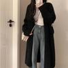 Autumn and Winter In The Long Section Sweater Jacket Loose Lazy Wind Design Sense of Leisure Temperament Niche Knitted Cardigan Female