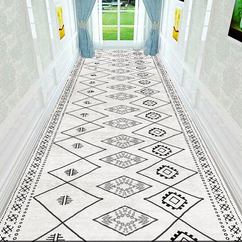 Modern Luxury Abstract Hallway Carpet Non-slip Corridor Aisle Runner Home Living Room Decor Stairway Rug Kitchen Floor Mat