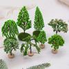 Natural Green Model Trees Dollhouse Mini Tree  Miniatures Micro Landscape