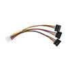 4Pin Ide Molex To 3 Ata Sata Power Splitter Extension Cable Connectors