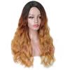 Long Synthetic Wig Brown Blonde Natural Wave Wig For Women