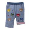 Length Navy Blue [MIKI HOUSE] Pants, 3/4 Pants, Stretch, Bear, Boys, Girls, Babies, Kids, Children's Clothing, 10-3214-685, 90cm,