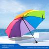 Rainbow Color-Match Three-Fold Impact Cloth Sun Parasol - Ladies' Gift Umbrella