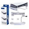 2025 Upgraded Horizontal Stand for PS5 Slim Disc & Digital Gaming Console Accessories with Charging Data USB Hub for PS5 Controller