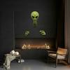 Green Alien UFO Visitor 51 Area Extraterrestrial Organism Monster Study Living Room Wall Hanging Ornament Sci-Fi Lover's Gift
