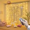 3M Led String Lights Remote Control USB Curtain Fairy Lights Garland Led For Wedding Party Christmas Window Home Outdoor Decoration