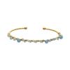 Bracelet - Luxenter - Yakde - Alliage Métallique - Finition or Jaune 18 Carats - Cristal Bleu